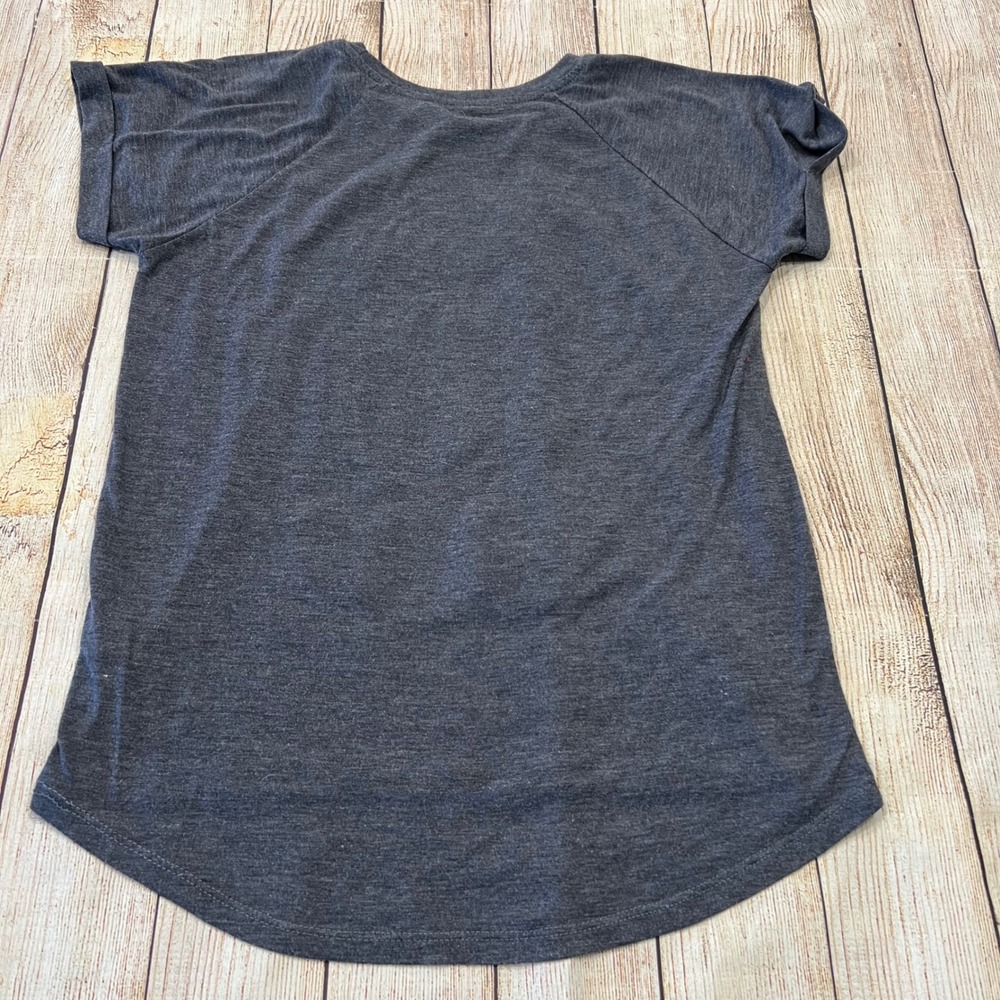Disney Mickey Mouse Gray Heathered High Low Graphic T-Shirt Womens Small - Picture 7 of 7